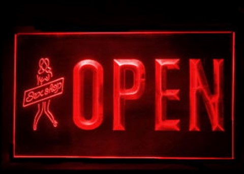 Open Sexy Sex Girls Adult Shop LED Neon Sign